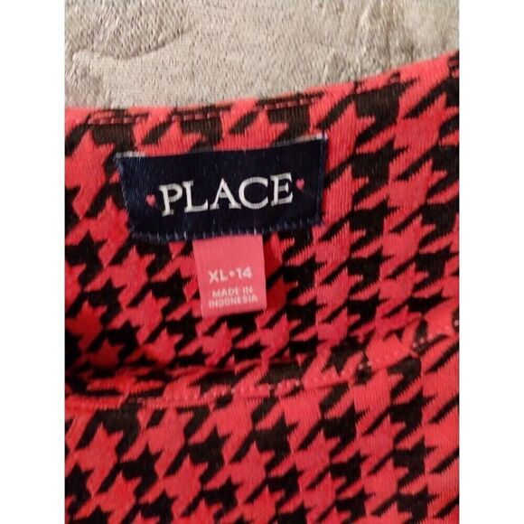 The Children's Place Red & Black Houndstooth Pattern Dress Girls Size‎ XL 14 - Picture 2 of 9